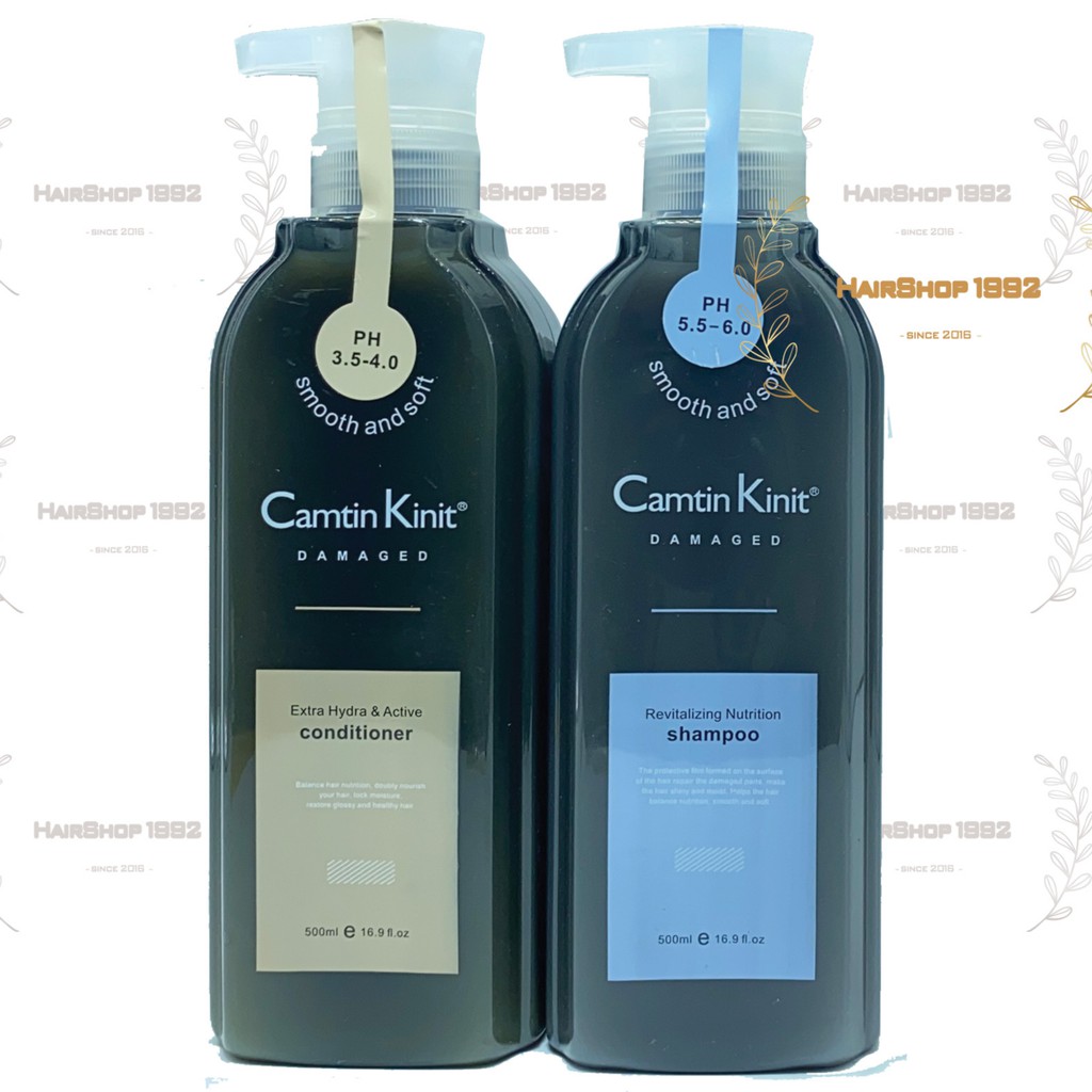 Cặp dầu gội dầu xả Camtin Kinit dưỡng ẩm - phục hồi - kích thích mọc tóc | Bộ dầu gội xả 500ml * 2