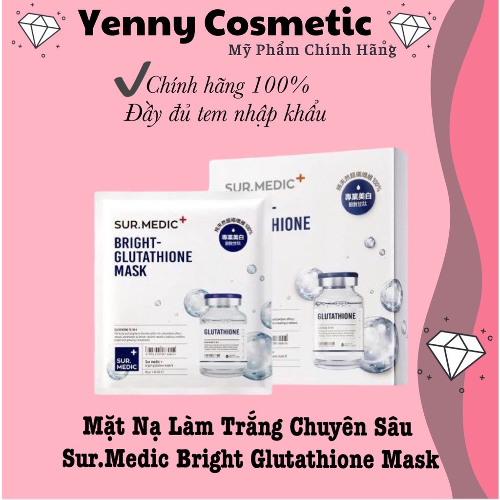 Mặt nạ làm trắng chuyên sâu Sur.Medic Bright Glutathione Mask
