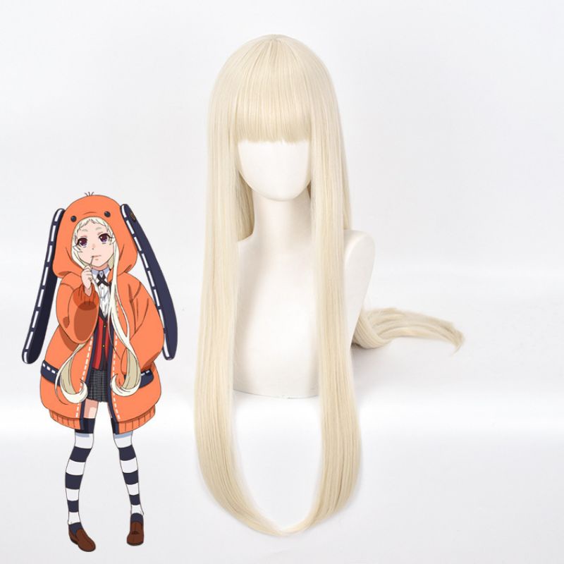 [ORDER / KHÔNG CÓ SẴN]_tóc giả (wig) của nhân vật Yomotsuki Runa - Kakegurui màu vàng sữa