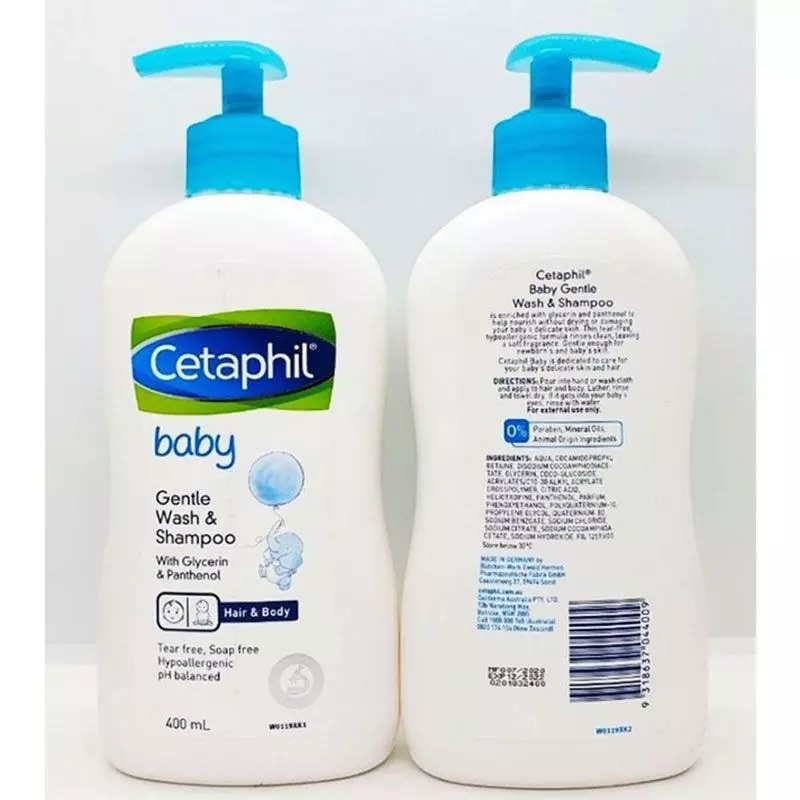 Sữa tắm gội toàn thân cho bé Cetaphil 400ml - Úc