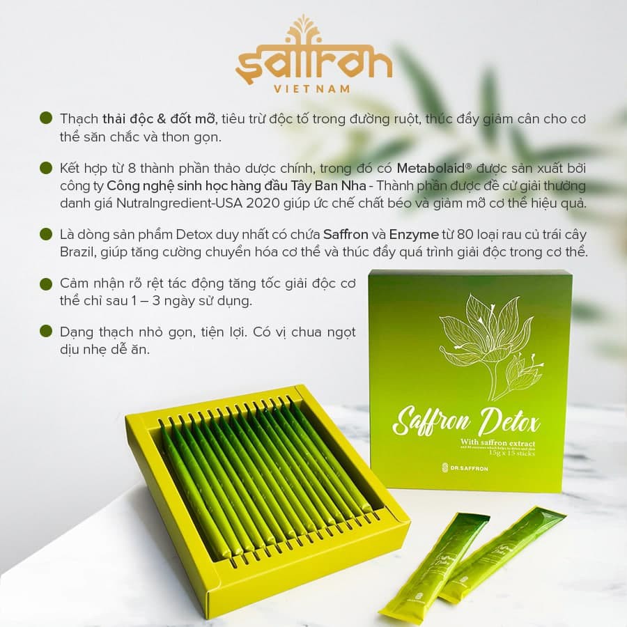 [Inbox Trả Giá] Thạch Detox giảm cân nhanh Saffron Detox