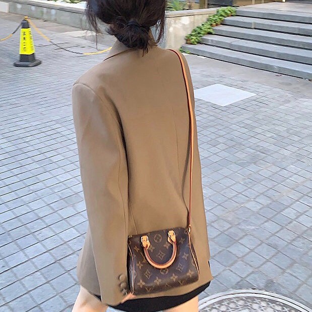 Áo Khoác Blazer Dáng Rộng Màu Nâu Phong Cách Hàn Quốc Thời Trang Mùa Xuân Mới  Dành Cho Nữ