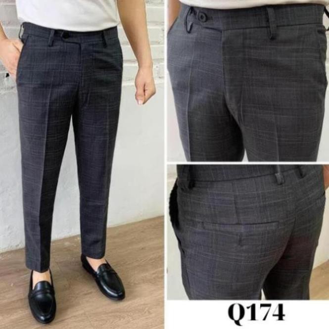 Quần tây âu nam kẻ caro No.21 chất vải cotton cao cấp , chuẩn thiết kế hàn quốc,  cực tôn dáng, lịch sự, trẻ trung