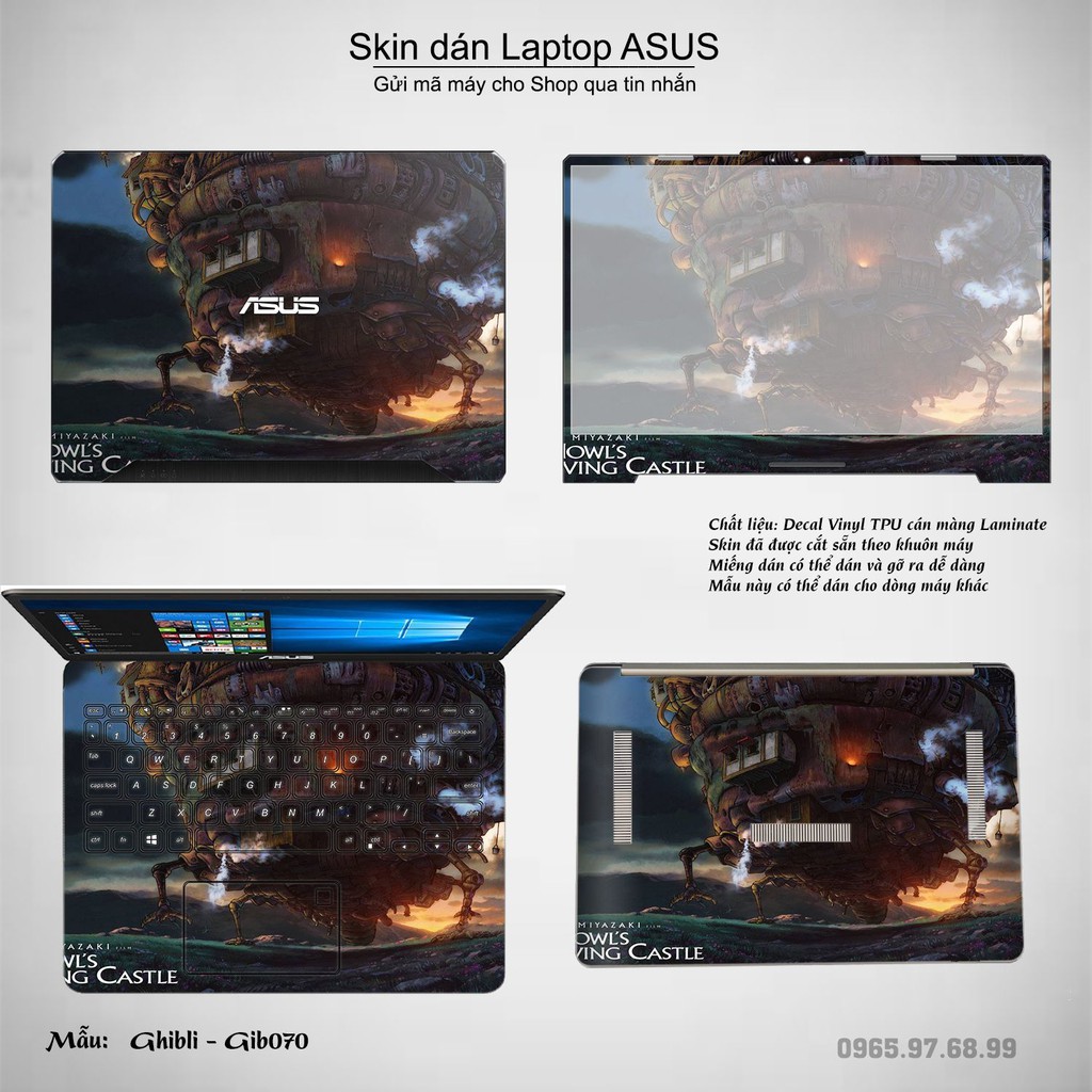 Skin dán Laptop Asus in hình Ghibli _nhiều mẫu 11 (inbox mã máy cho Shop)