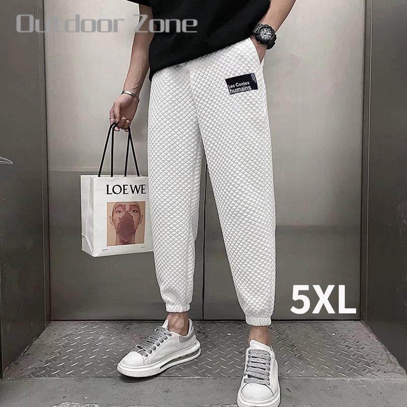 Quần Jogger Dài Đến Mắt Cá Chân Dáng Rộng Cỡ Lớn Phong Cách Đường Phố Hàn Quốc Thời Trang Mùa Thu Cho Nam