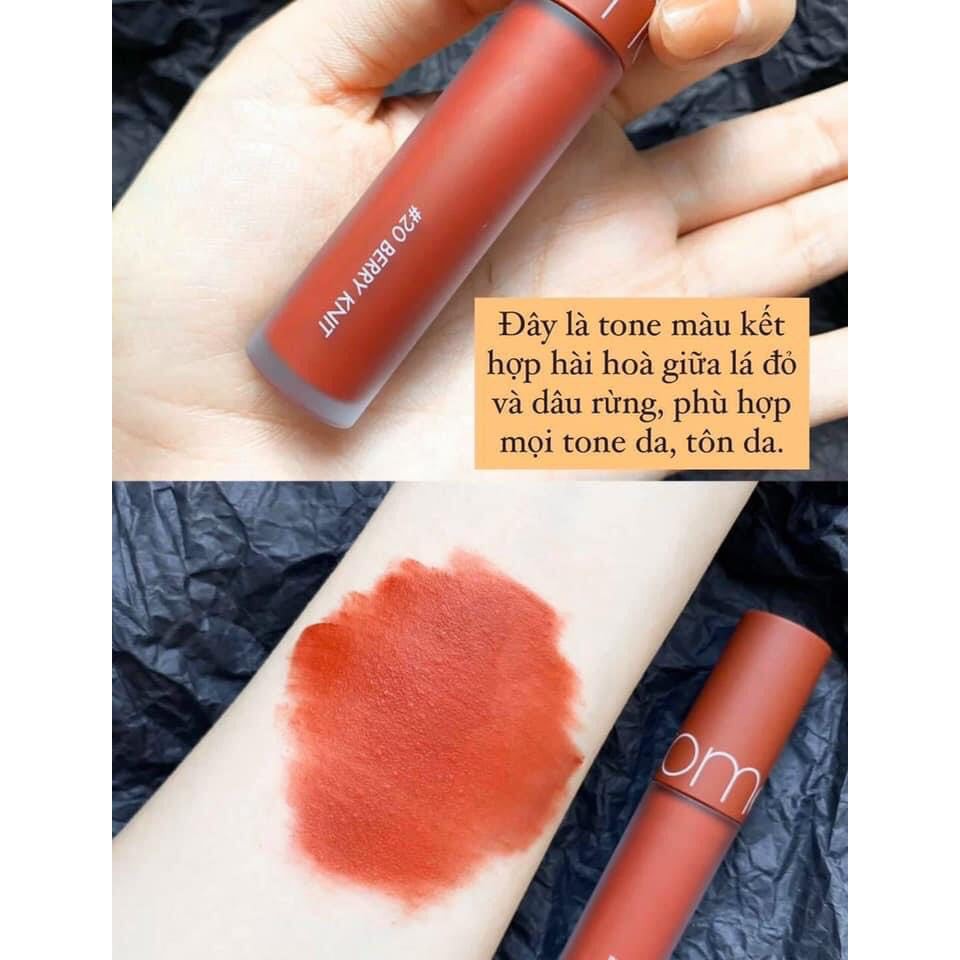 Son kem lì Romand Zero Velvet Tint Full màu Hàn Quốc