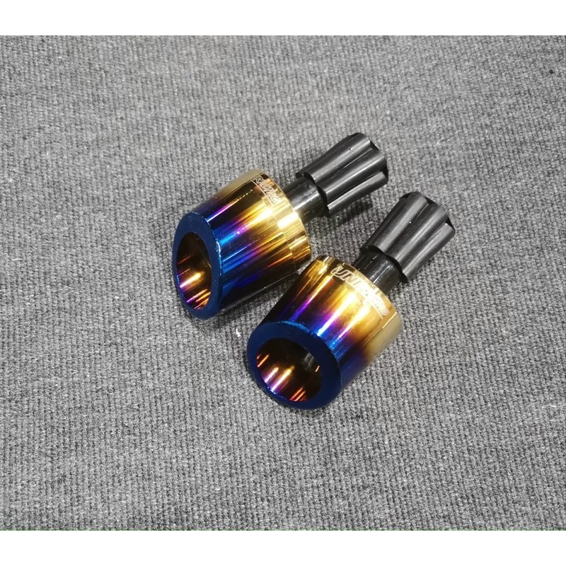 Gù Tay Lái Kiểu Xéo Lỗ Titan 2 Màu Cho Các Dòng Xe Máy