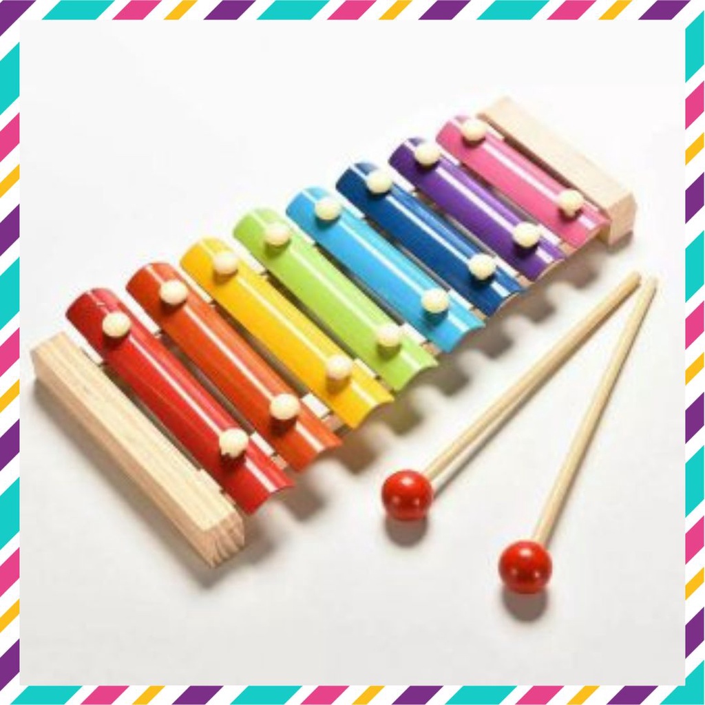 Đồ chơi giáo dục đàn gỗ 8 âm, đồ chơi gỗ cho bé