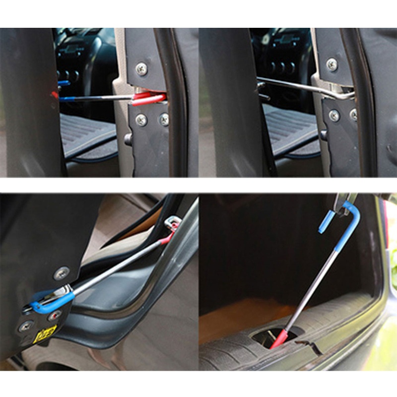 Dụng Cụ Hỗ Trợ Cốp Xe Hơi SUV Bằng Sợi Carbon Vinyl Kèm Móc Tiện Dụng