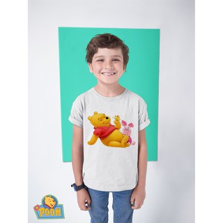 Áo thun Cotton Unisex - Movie - Pooh - Gấu Pooh và chú heo con piglet
