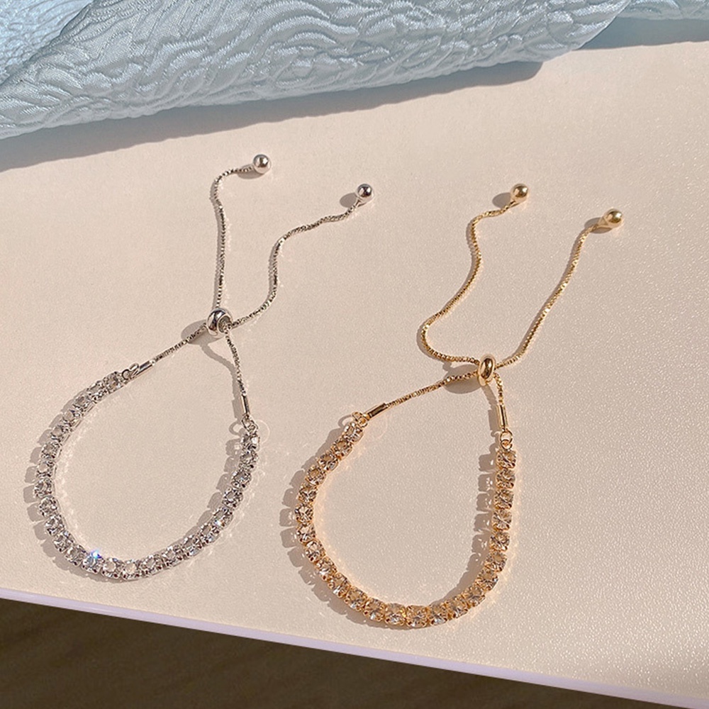 Vòng tay đính đá zircon đơn giản sang trọng thời trang cho nữ