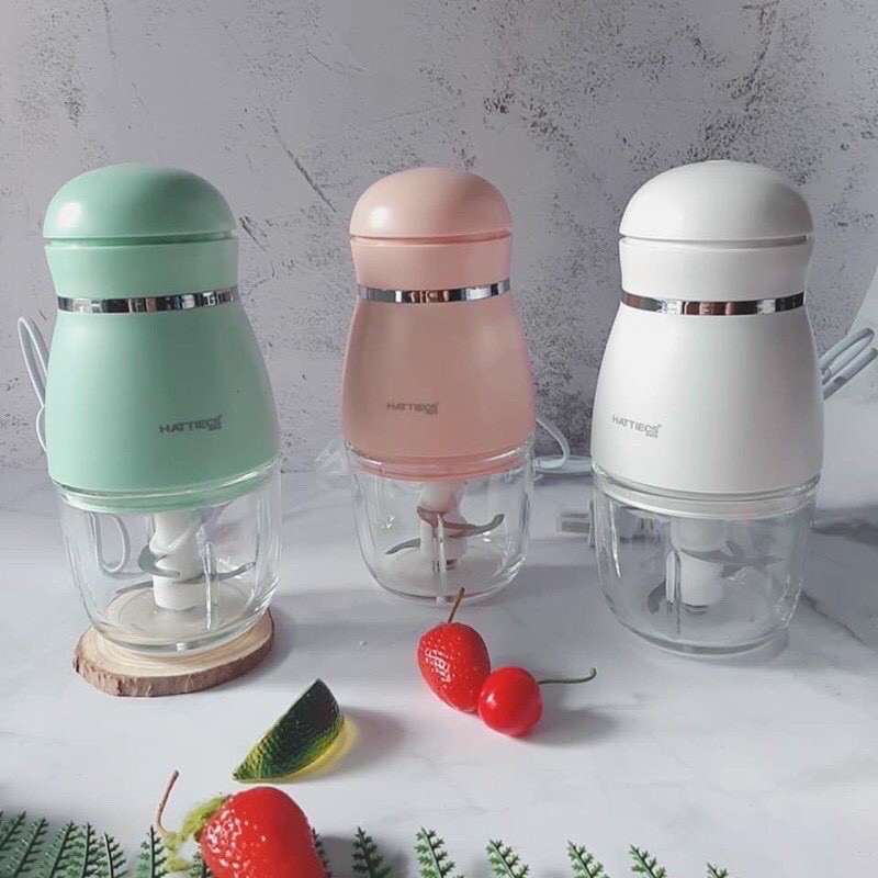 [Tặng kèm quà] Máy Xay Cho Bé Ăn Dặm Đa Năng Hattiecs 0.3L