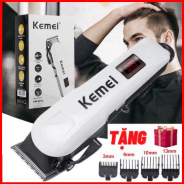 Tông Đơ Cắt Tóc Không Dây chuyên nghiệp KEMEI KM- 809A  - Tông Đơ Salon. Có combo kéo, đèn, áo choàng cắt tóc.