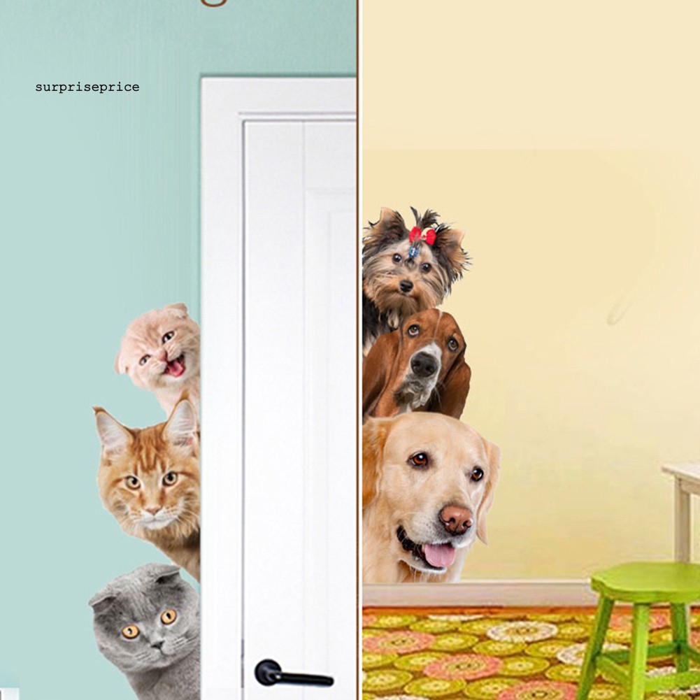 Sticker Dán Tường Trang Trí Hình Động Vật Đáng Yêu