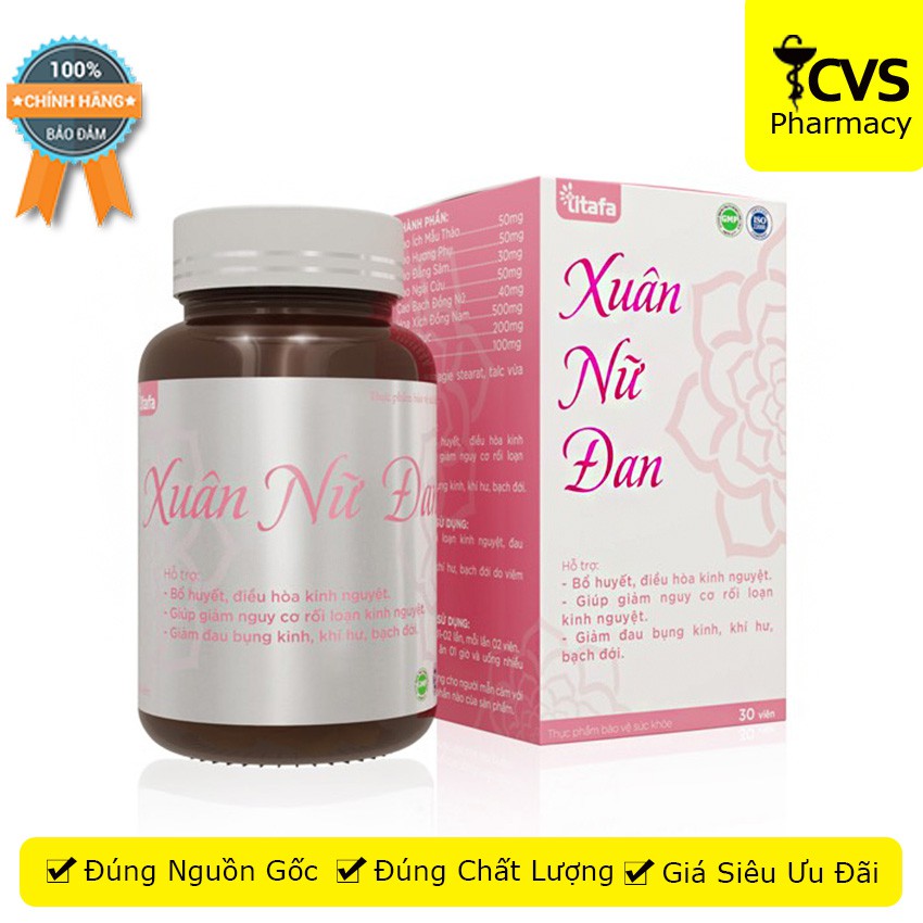 Xuân Nữ Đan - Hộp 30 viên uống bổ huyết, điều hòa kinh nguyệt - cvspharmacy