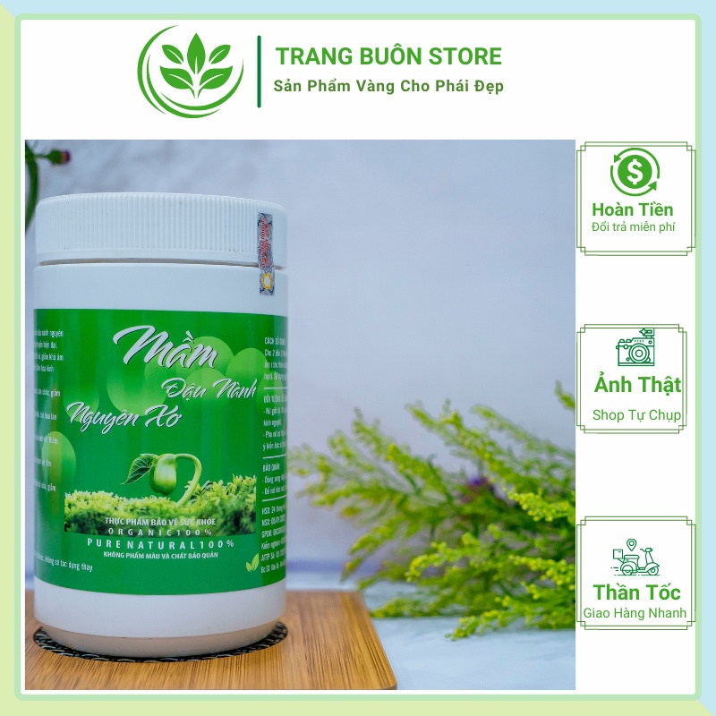 Mầm đậu nành tăng vòng 1 bột Hũ trắng 500gr mix vị đậu nành nguyên xơ MICAlATE MĐN01