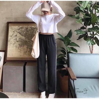 Áo thun nữ | Áo croptop form rộng tay dài