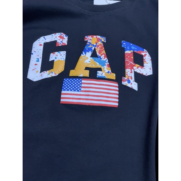 Áo Thun Nam Nữ GAP Đen  AD05, Hàng Xuất Bao Xịn Mịn