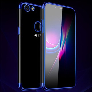Ốp lưng OPPO F7 dẻo trong suốt viền màu