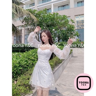 Đầm lưới hoa cúc tiểu thư sang chảnh yoona f&c