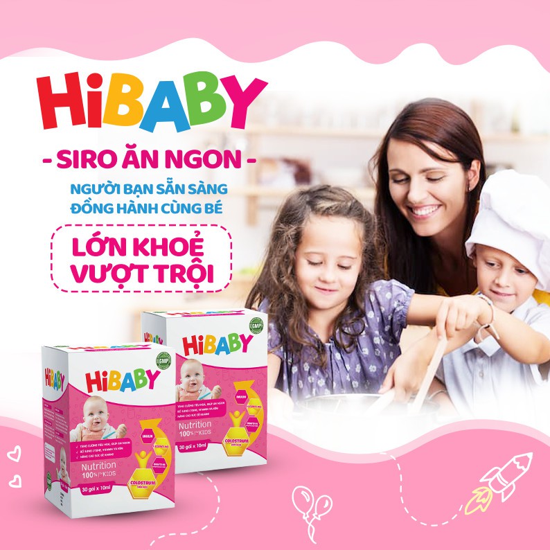 [Hết biếng ăn, hết táo bón] Siro Hibaby cho bé yêu, tăng sức đề kháng hổ trợ tăng trưởng bé khỏe mẹ yên tâm (30 gói)