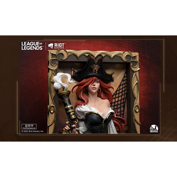 Tranh 3D  Mô hình Miss Fortune - Miss Fortune Statue Frame - Hàng chính hãng Riot x Infinity Studio