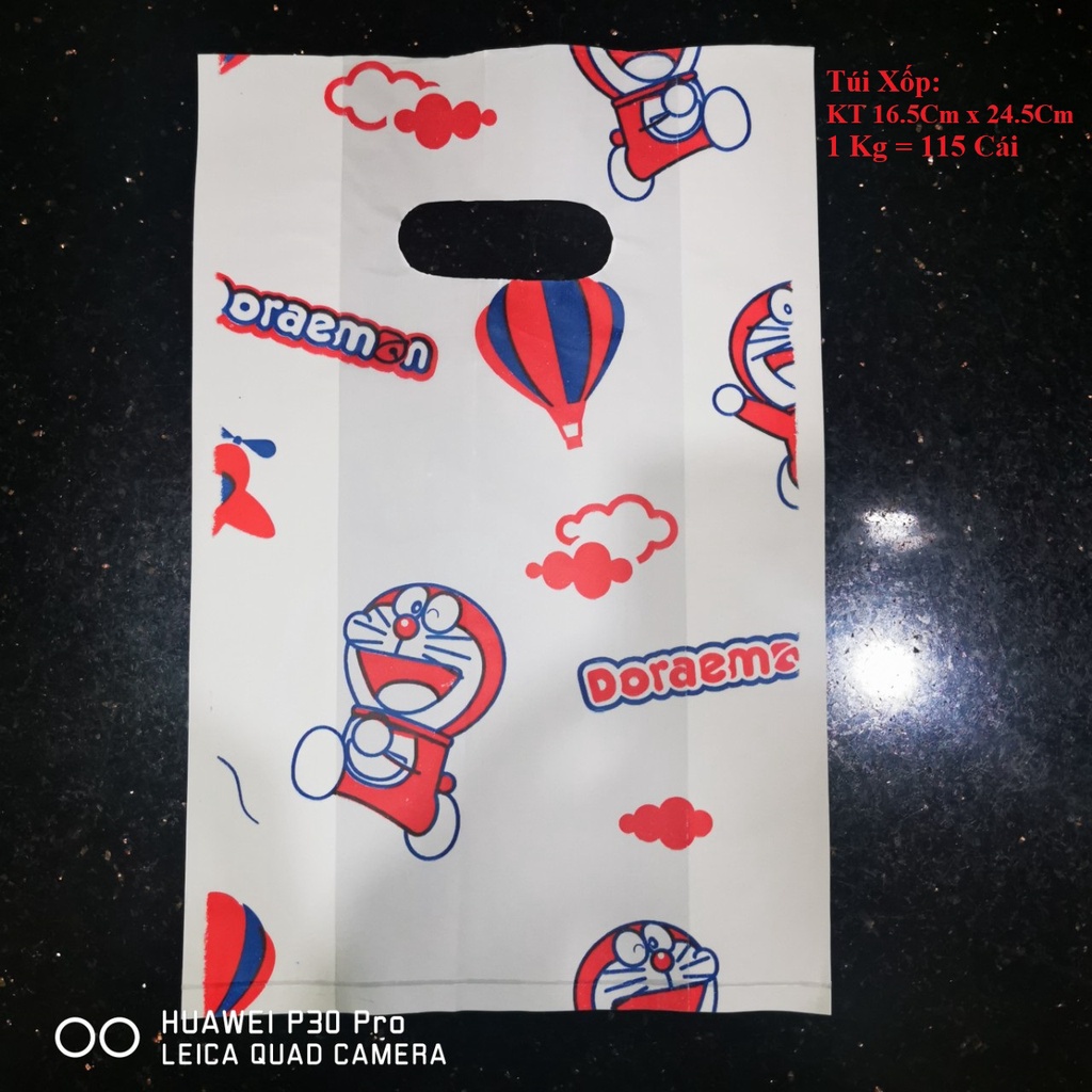 Túi nilon đen thường đóng hàng, đựng rác có quai xách (Bịch 1Kg)