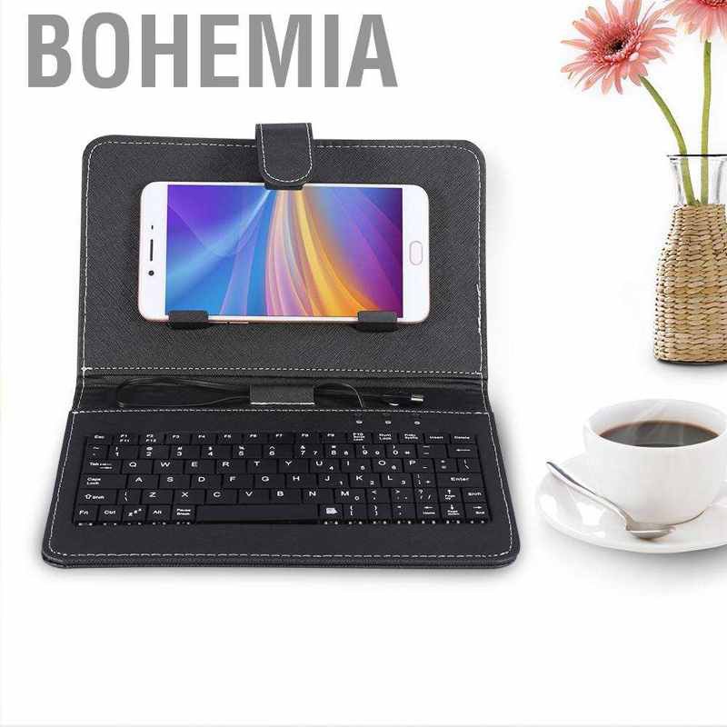 Bao Da Kèm Bàn Phím Phong Cách Bohemia Cho Điện Thoại Android