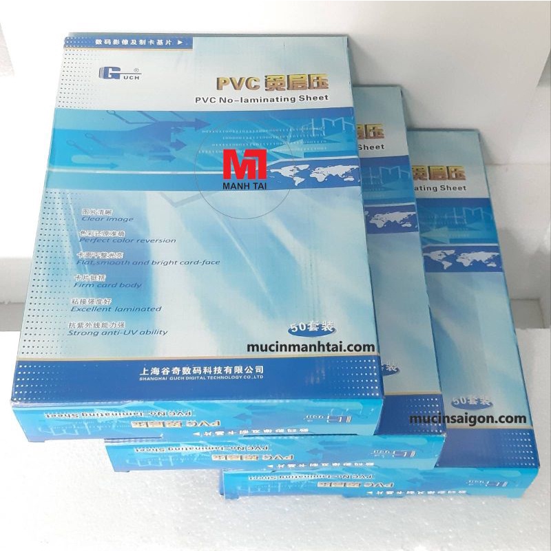 Phôi thẻ nhựa PVC 3 lớp - khổ A4