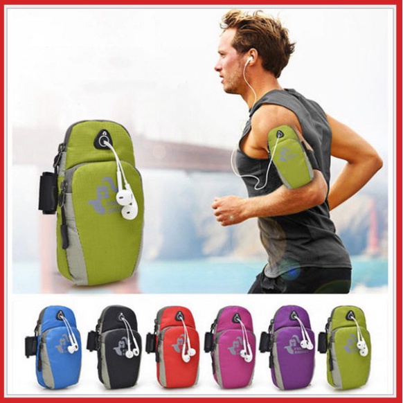Túi đeo tay đựng điện thoại tập thể dục vải bạc chống thấm nước - TDT14
