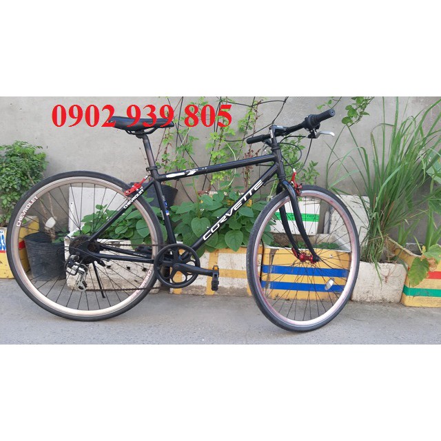 CHEVROLET XE ĐẠP THỂ THAO TOURING NHẬT BÃI CHEVROLET ĐỀ SHIMANO khung NHÔM cao cấp 9 KG LH Ngay ạ