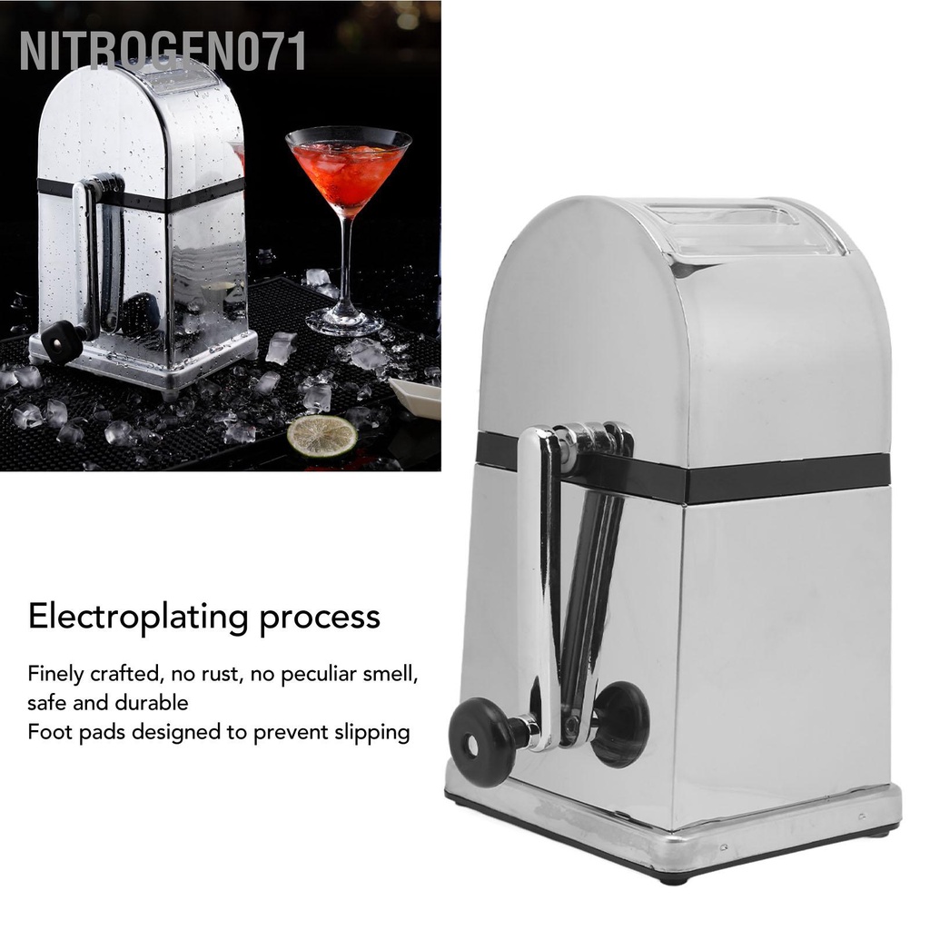 máy bào đá - Máy nghiền đá bằng tay Tiết kiệm sức lao động có nắp trong suốt cho nhà hàng quán bar - Nitrogen071