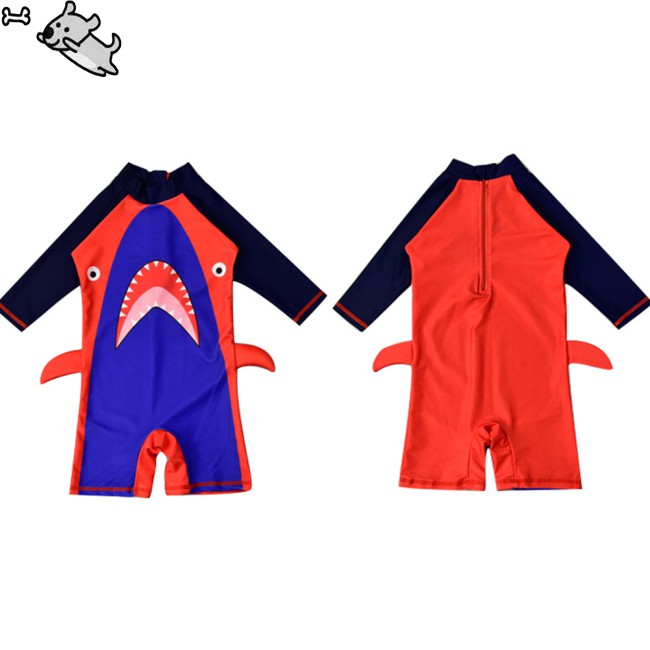 COD Boy 1 to 6 Years Old Cartoon Sleeve Long Swimsuit Sun Block Swimsuit | BigBuy360 - bigbuy360.vn