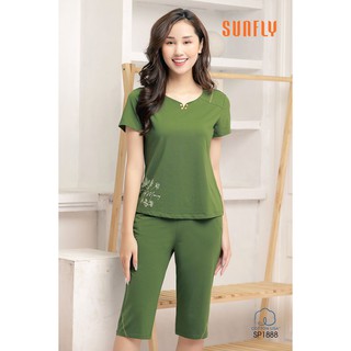 SP1888 ĐỒ BỘ MẶC NHÀ COTTON ÁO CỘC QUẦN NGỐ