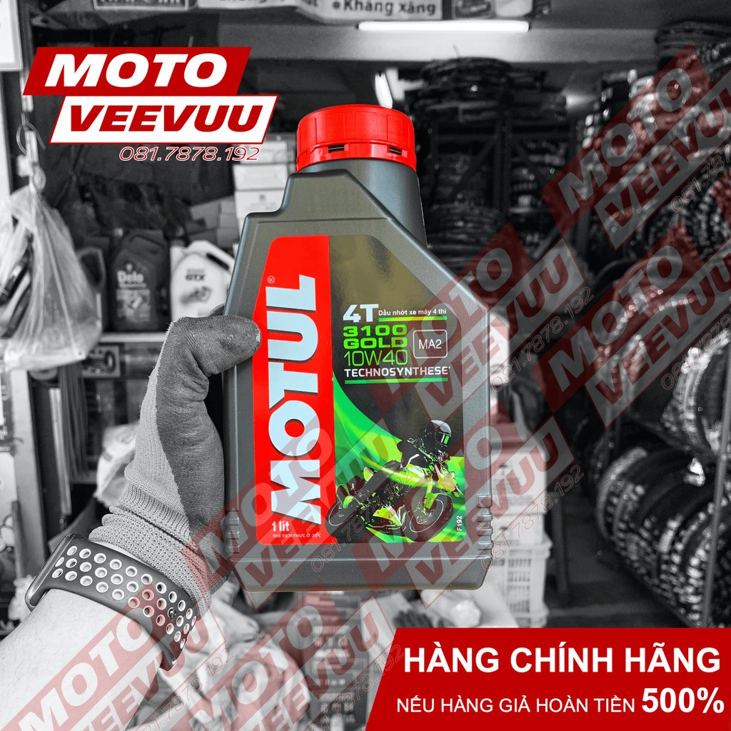 Dầu nhớt xe số Motul 3100 GOLD 10W40 1 Lít &amp; 800ml