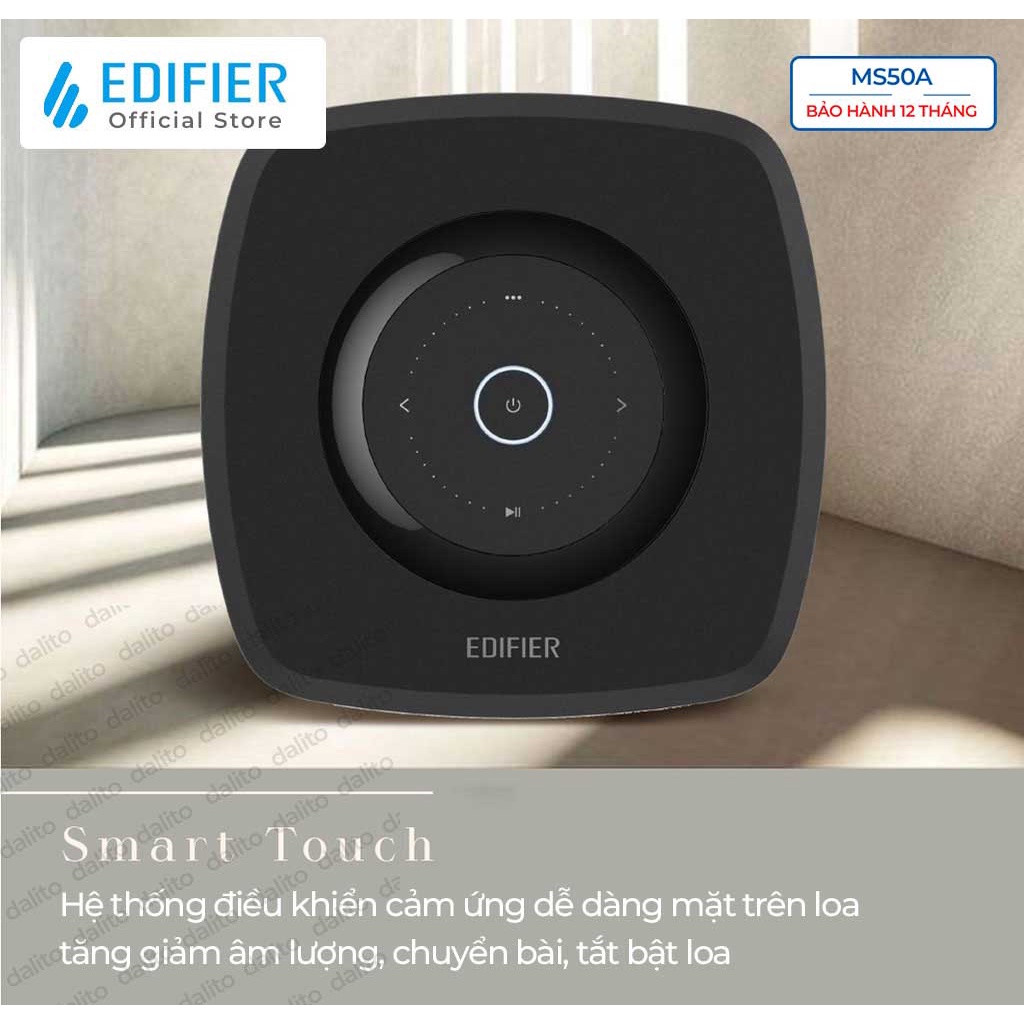 Loa Bluetooth 5.0 EDIFIER MS50A kết nối máy tính iPhone iPad qua AirPlay và Wifi Alexa Công suất 40W Hãng chính hãng
