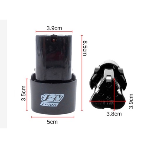 Pin Máy Khoan Cầm Tay 12 V Li-Ion 1500mAh,2500mah, pin máy khoan, pin 12v Chất Lượng Tốt.