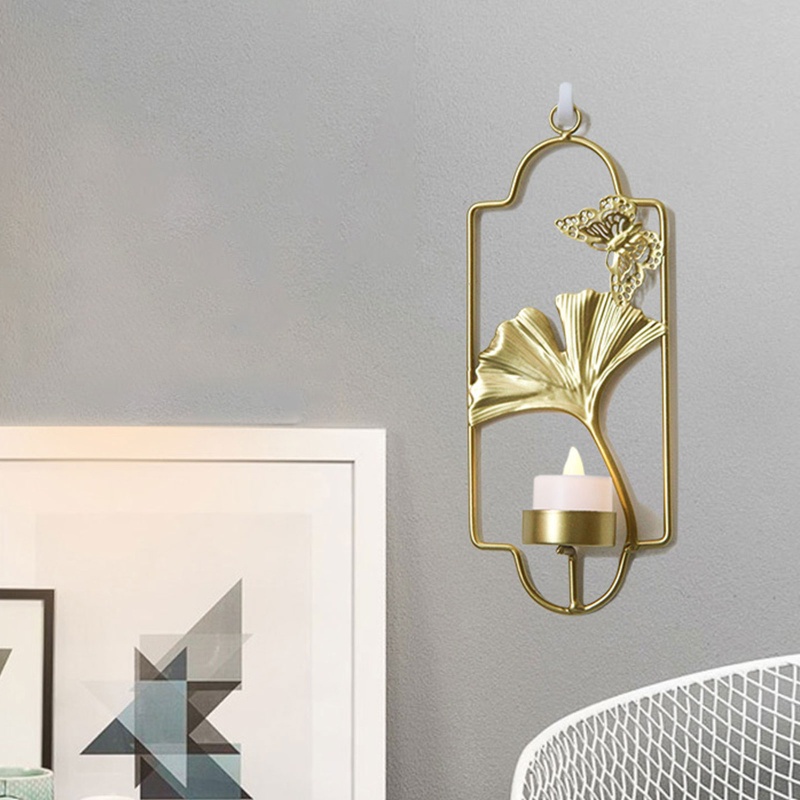 Giá Đỡ Nến Gắn Tường Bằng Sắt Tiện Dụng