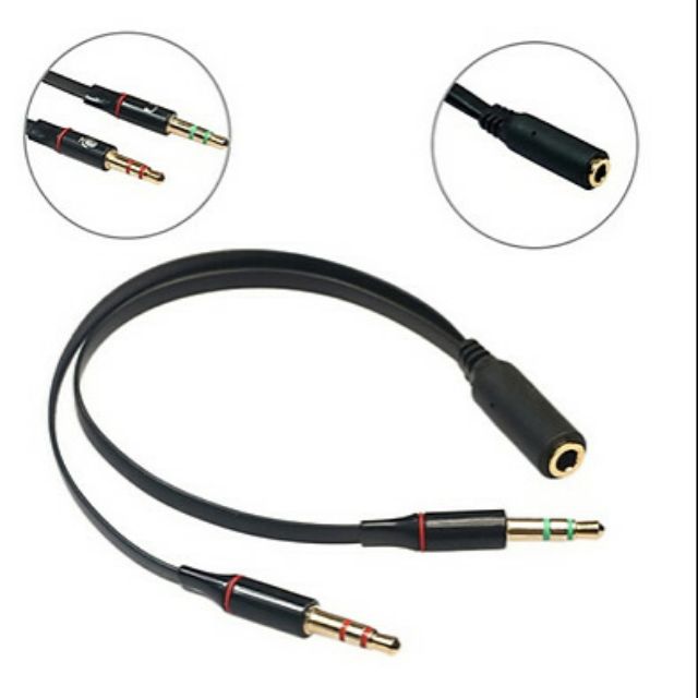 Cáp gộp Audio và Mic sang Cổng 3.5mm âm thanh tốt