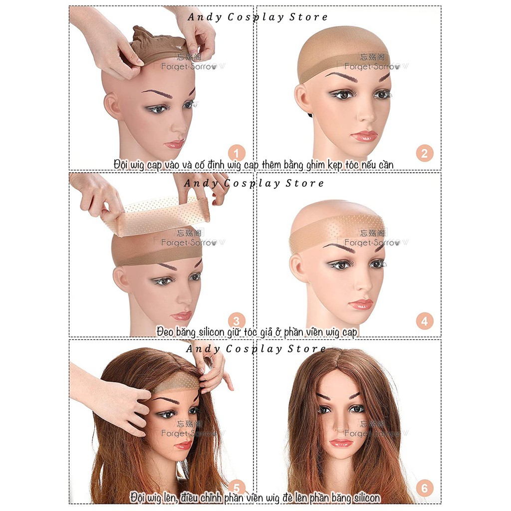 [CÓ SẴN] Băng silicon giữ tóc giả/ wig