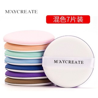 Bộ 7 Bông Đánh Phấn Cushion Cao Cấp Maycreate Full Box