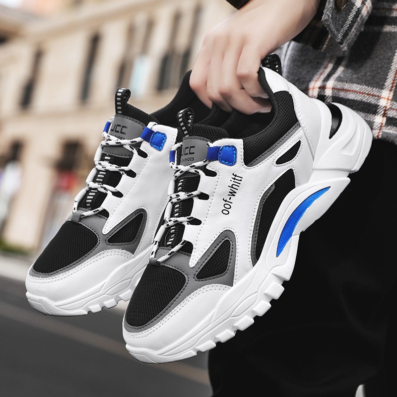 Giày thể thao sneaker nam phối lưới thông hơi khử mùi tăng chiều cao giày học sinh sinh viên kiểu dáng thời trang