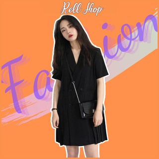 Đầm Bầu Thiết Kế 💖 Đầm Bầu Công Sở Dáng Xuông Cúc Cài. Kiểu Dáng Sang Chảnh Màu Đen