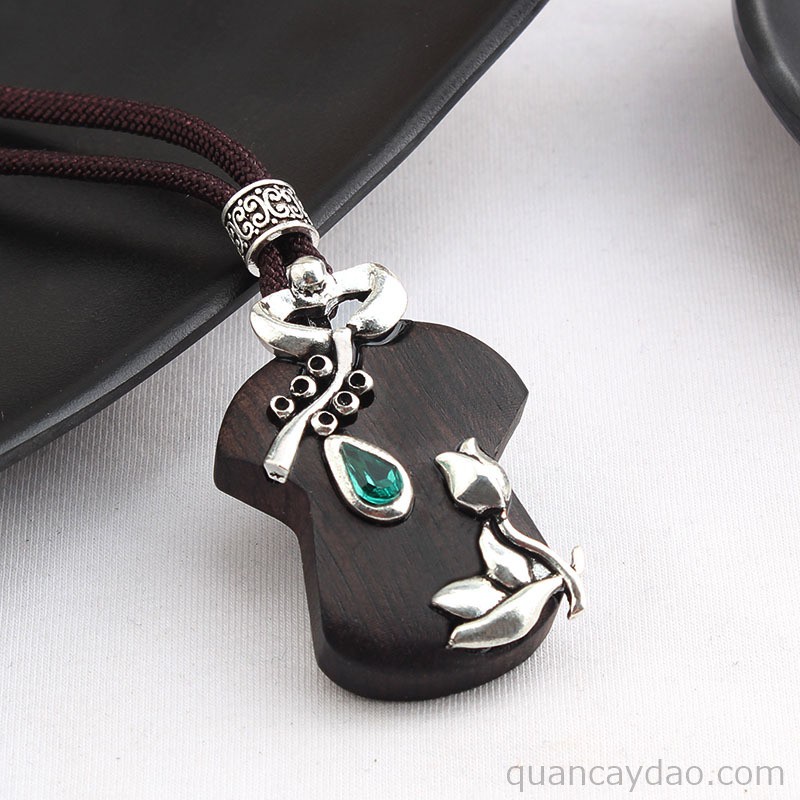 Vòng cổ gỗ mun cao cấp phong cách cổ điển VG3 - Quán Cây Đào