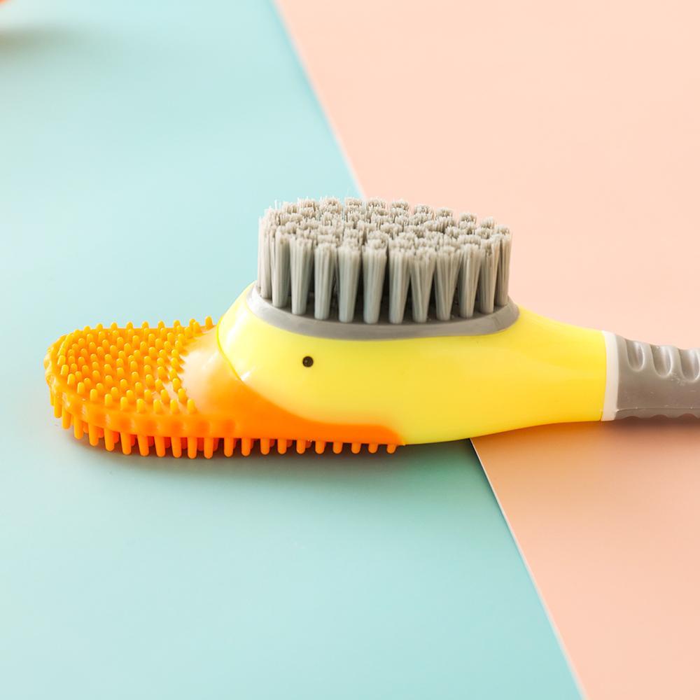 Bàn Chải Cọ Bồn Cầu Lông Mềm Hình Vịt Không Góc Chết