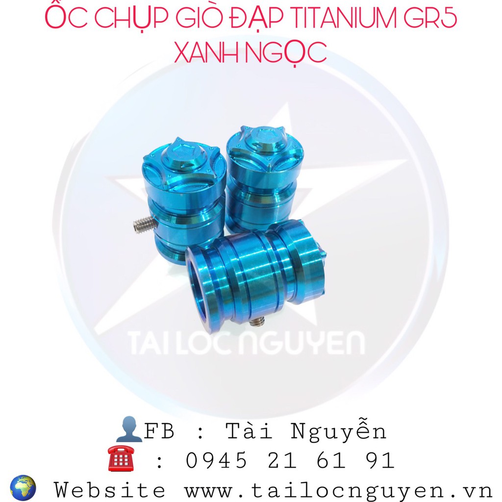 ỐC CHỤP GIÒ ĐẠP GR5 TÍM TITANIUM VÀ XANH NGỌC
