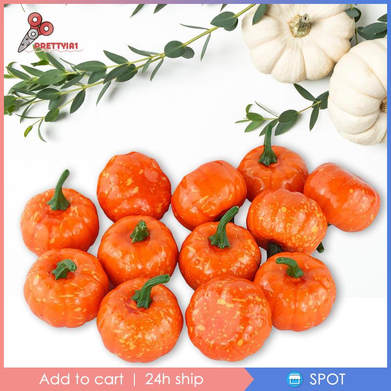 Bí Ngô Nhân Tạo Bằng Xốp Trang Trí Halloween / Giáng Sinh / Giáng Sinh [Prettyia1]