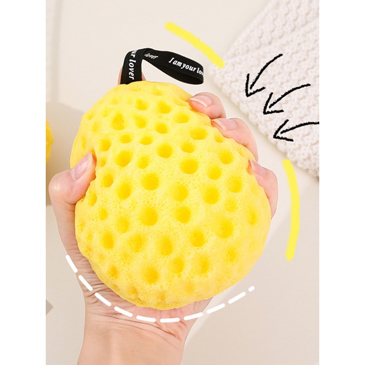 Bông Tắm Bọt Biển Siêu Mềm Hình Tổ Ong Chuyên Dụng Cho Tẩy Tế Bào Chết