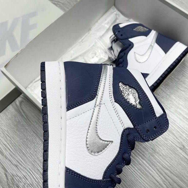 Giầy thể thao sneaker jordan 1 low high retro navy xanh than nam nữ siêu chất dễ phối đồ hàng FullBox