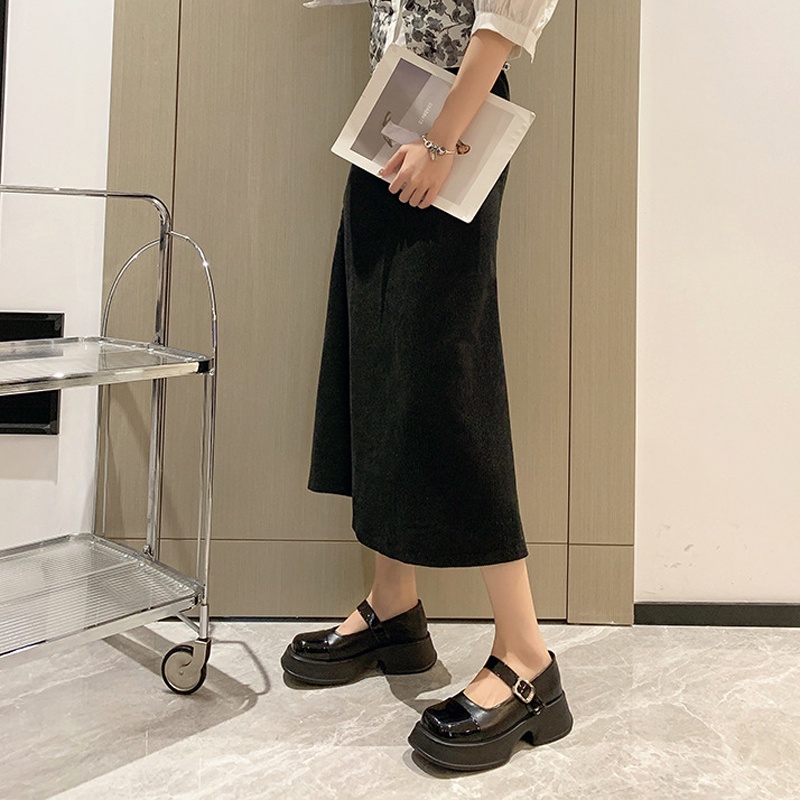 Giày Da Đế Xuồng Hở Ngón Cỡ Lớn Thời Trang Cho Nữ